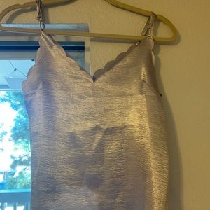 Scalloped tank top